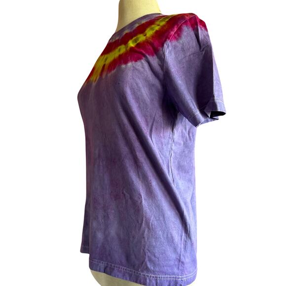 Mens Shirt Size Medium Purple Tie Dye Handcrafted Hippy Vacation Cruise Festival - Picture 6 of 8